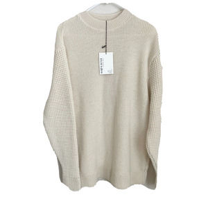 Ted Baker Mens Stitch Mix Crew Jumper Knitwear Sweater 100% Wool Size Large